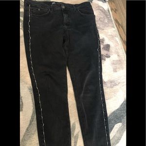 Zara skinny jeans with silver beading detail